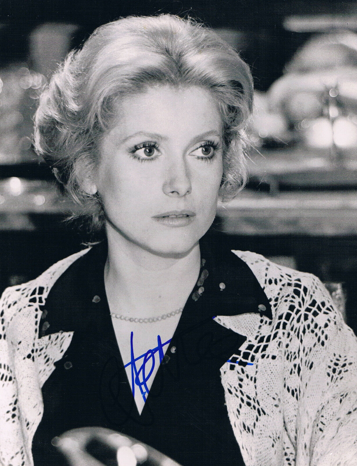 Catherine Deneuve 1943- genuine autograph Photo Poster painting 7x9