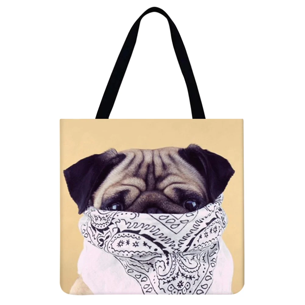 Linen Tote Bag - Masked Dog