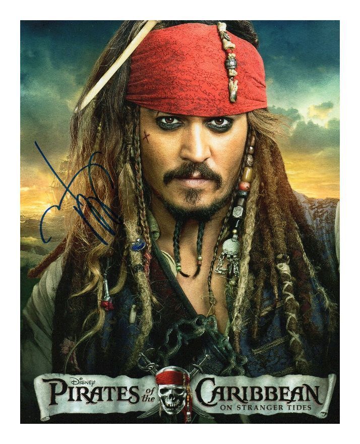 JOHNNY DEPP - PIRATES AUTOGRAPHED SIGNED A4 PP POSTER Photo Poster painting PRINT 3