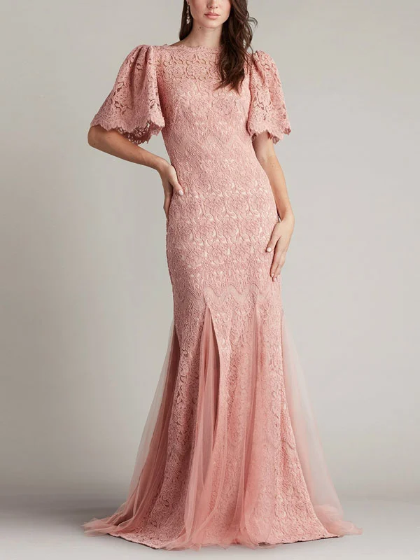 Flowing Lace Simple Prom Women's Dress