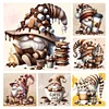 (Multi Style)Coffee Gnome-Full Embroidery 3 strands 11CT Stamped Cross Stitch-40*40CM