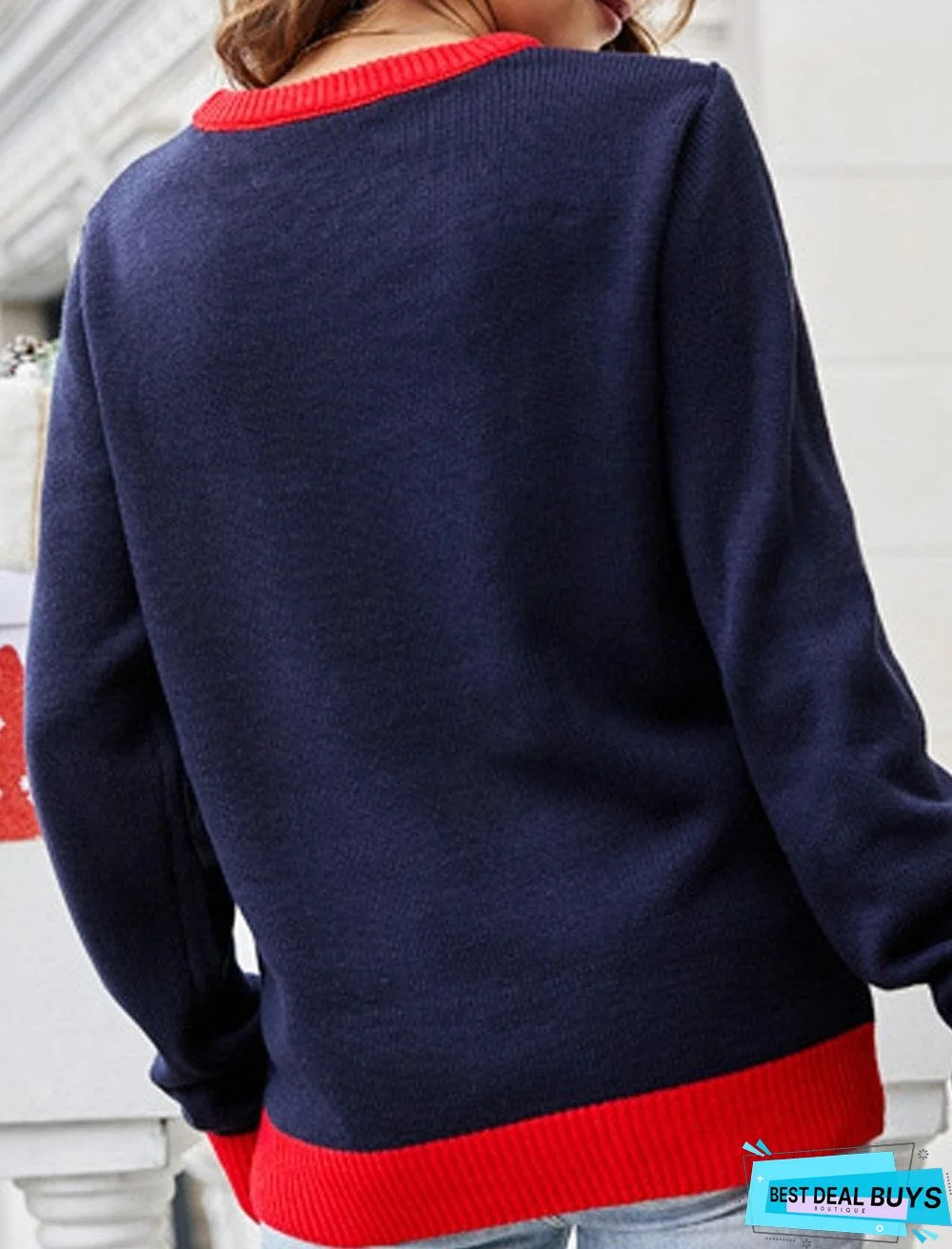 Casual Santa Crew Neck Long Sleeve Sweater