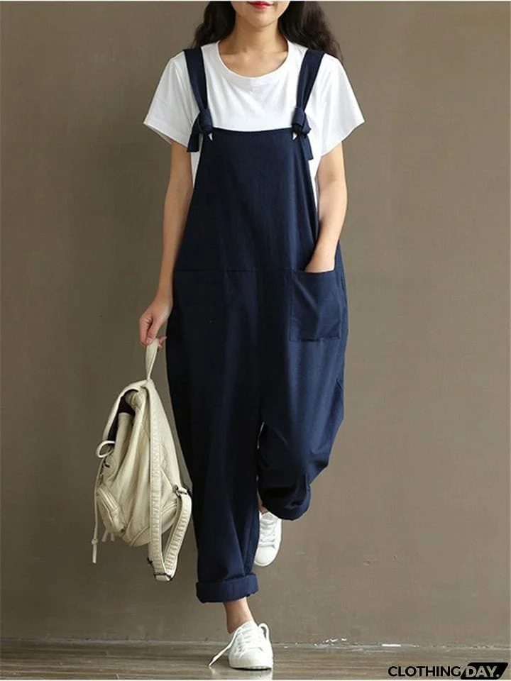 Women's Fashion Plus Size Cotton Casual Jumpsuits