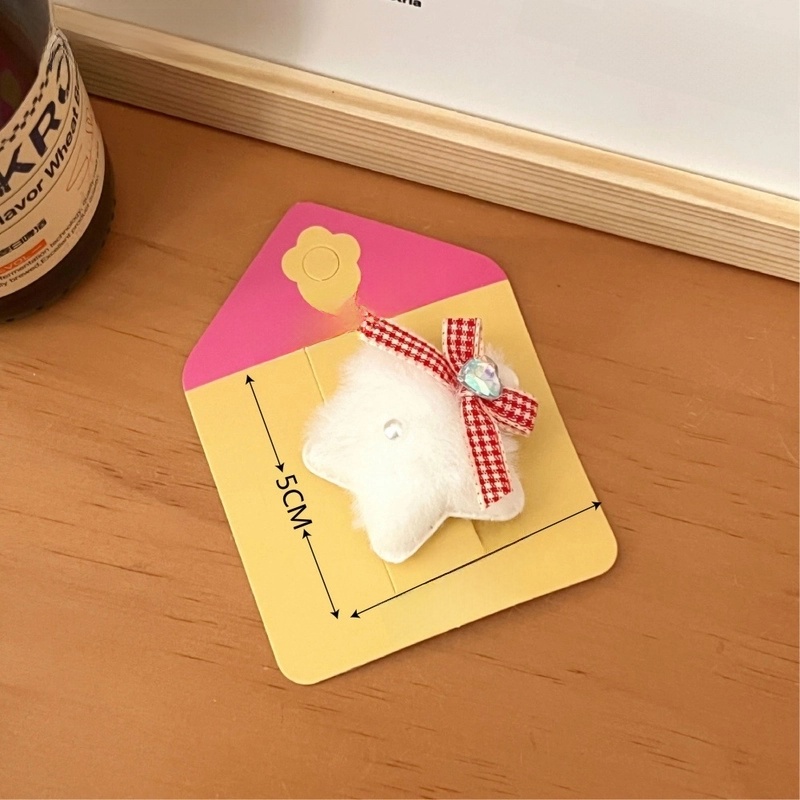 Cute Sweet Women’s Star Heart Shape Plush Hair Clip