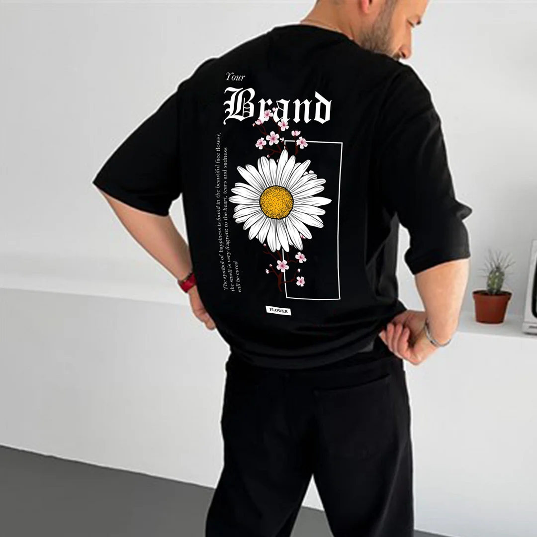 Men's Oversized Floral Print T-Shirt