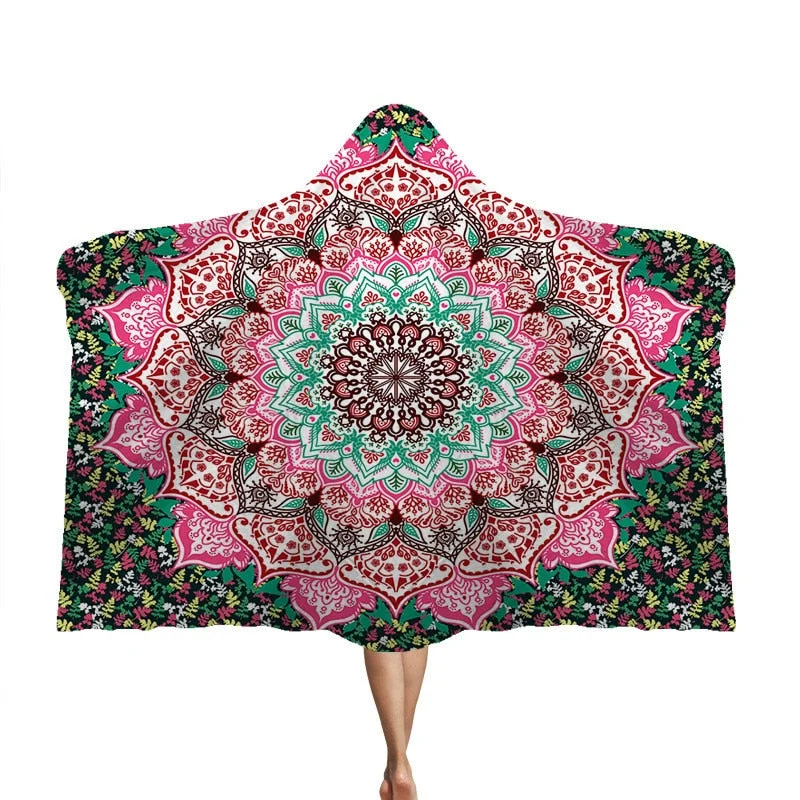 3D Printed Hooded Blanket Anime Soft Fluffy Blankets For Adults Sherpa Fleece Winter Throw Blanket Hoodie Blanket Travel Mantle