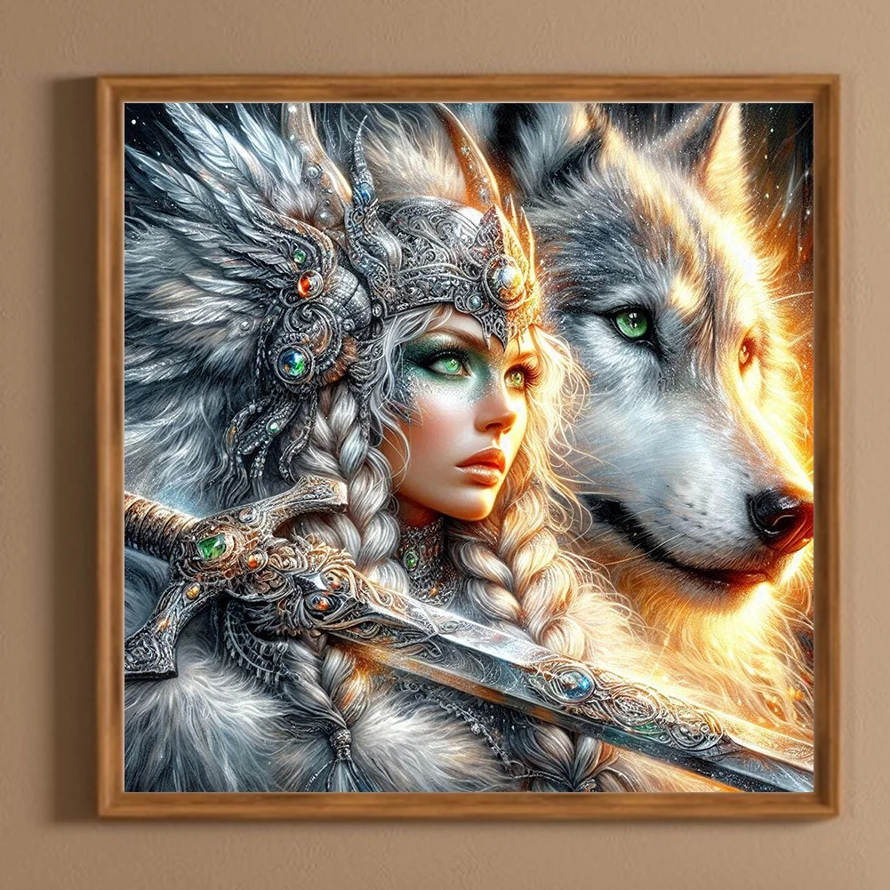 Diamond Painting - Full Round Drill - Beauty Wolf(Canvas|40*40cm)