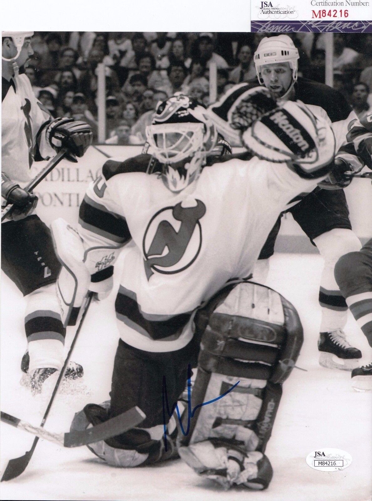 Martin Brodeur autographed New Jersey Devils 8x10 Photo Poster painting JSA authenticated M84216