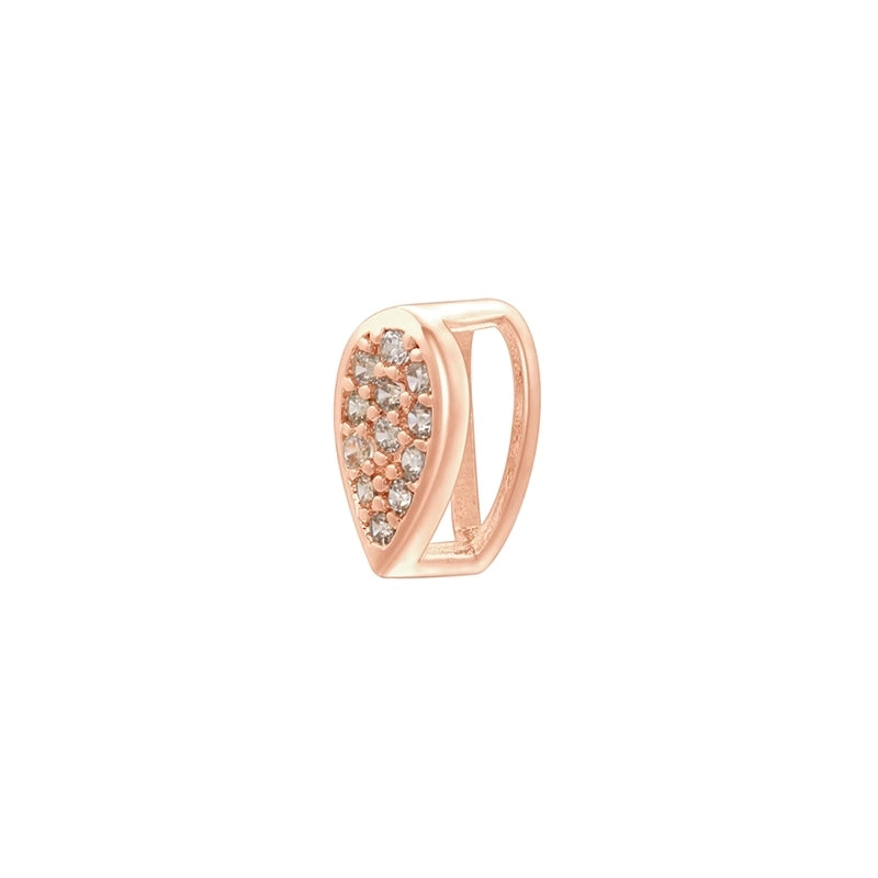 1 Piece Copper Zircon 18K Gold Plated Geometric Melon Seed Buckle