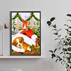 (40*60cm)Christmas Dog - Full Round Drill Diamond Painting