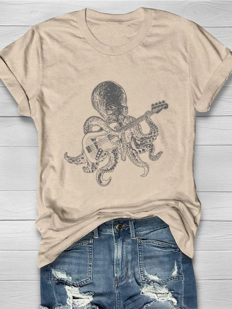 Eagerlys Bassist Octopus T-shirt Eagerlys