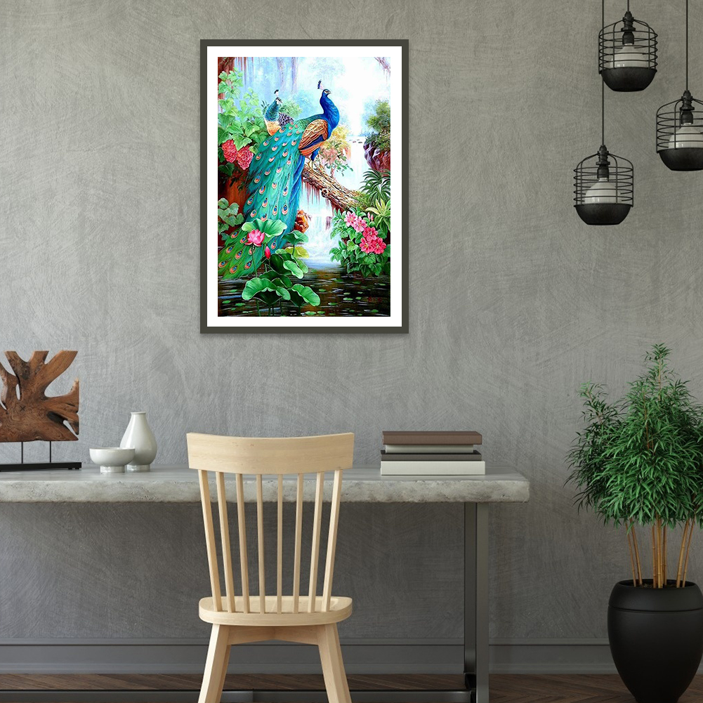 

(Multi-Size) Lordly Peafowl - Round/Square Drill Diamond Painting - 30*40CM, Round diamond 40*50cm, 501 Original