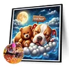 Diamond Painting-DIY Full Round Drill Good Night Bear and Puppy