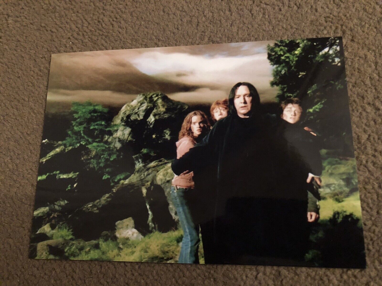 DANIEL RADCLIFFE/ ALAN RICKMAN/ EMMA WATSON (HARRY POTTER) UNSIGNED Photo Poster painting- 7x5”