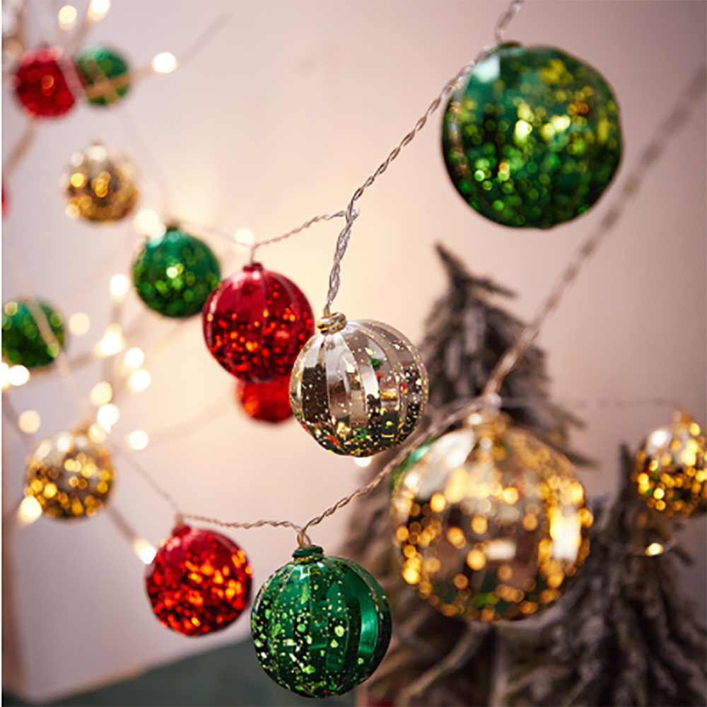 Christmas LED plating ball star light string room garden decoration