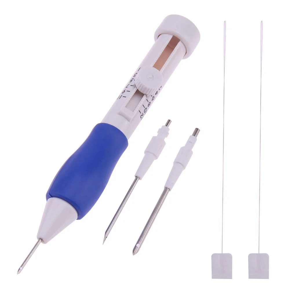 Punch Needle Set 3 Needles 2 Threaders Craft Tool for Embroidery DIY(A)