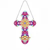 5D DIY Special Shaped Diamond Painting Cross Hanging With Lamp String Kit