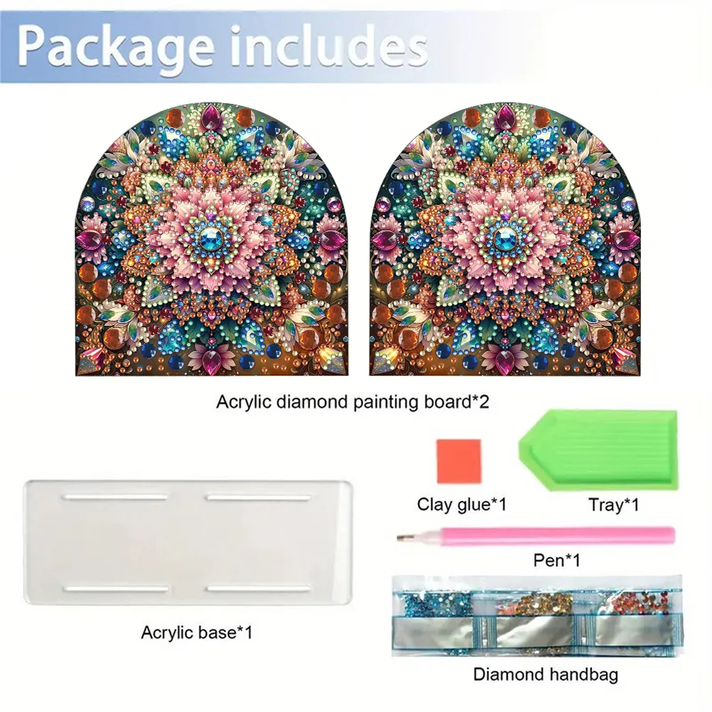 DIY Acrylic Mandala Diamond Painting Paper Towel Holder for Home Art Crafts