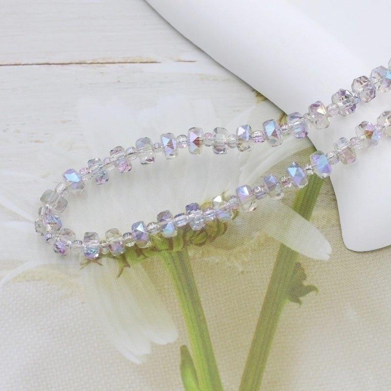1 Set Diameter 6 Mm Hole 1~1.9mm Artificial Crystal Glass Glittery Beads