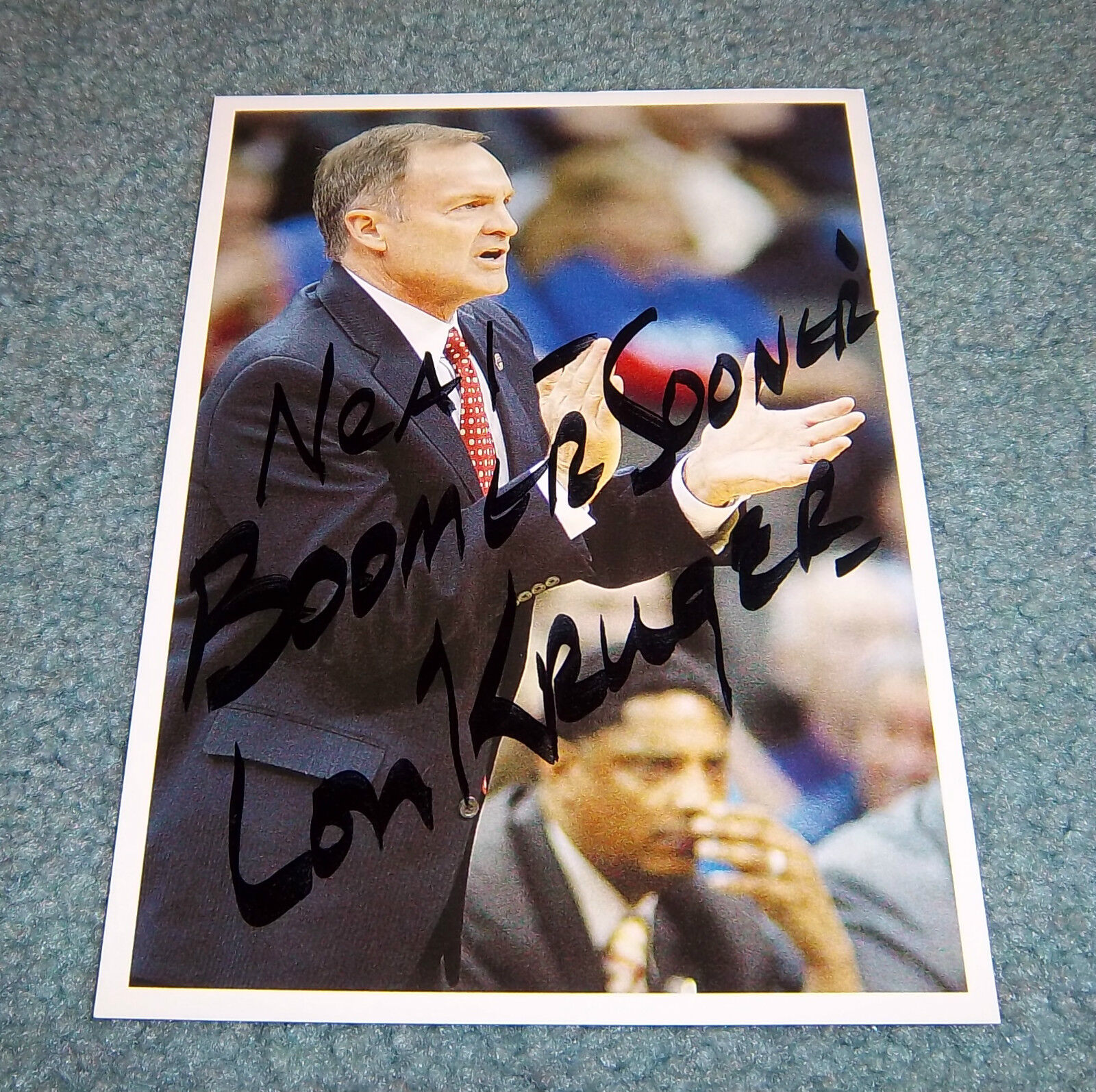 Oklahoma Coach Lon Kruger Signed Autographed 5x7 Photo Poster painting UNLV B