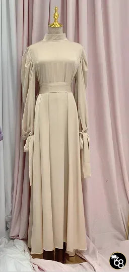 Women's Arabian Polyester Full Sleeves Solid Pattern Casual Dress | 168DEAL