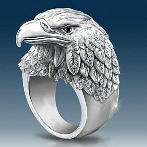 Valentine's Day Promotion🔥 American Sterling Silver Men's Eagle Ring
