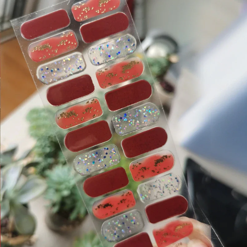 Churchf Fashionable Blue Diamonds Nail Art Stickers Collection Manicure DIY Nail Polish Strips Wraps for Party Decor-Nail Inspo