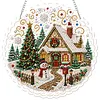 Winter Cabin DIY Diamond Painting Pendant Double Sided Gem Beads 25cm