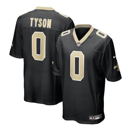 Men's New Orleans Saints #0 Jordyn Tyson Black 2026 NFL Draft Game Jersey