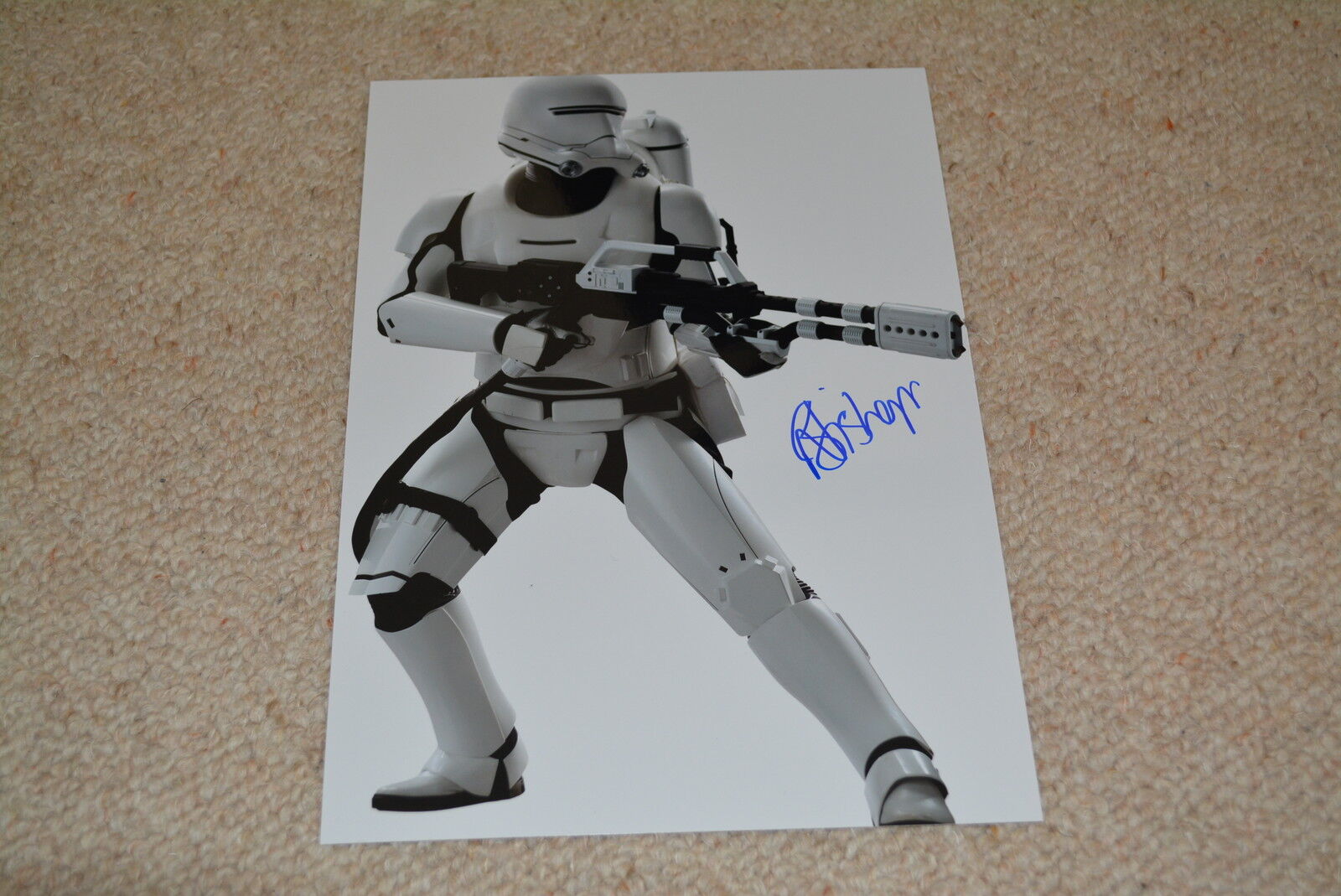 NEIL BISHOP signed autograph 8x10 (20x25 cm) In Person FLAMETROOPER Star Wars