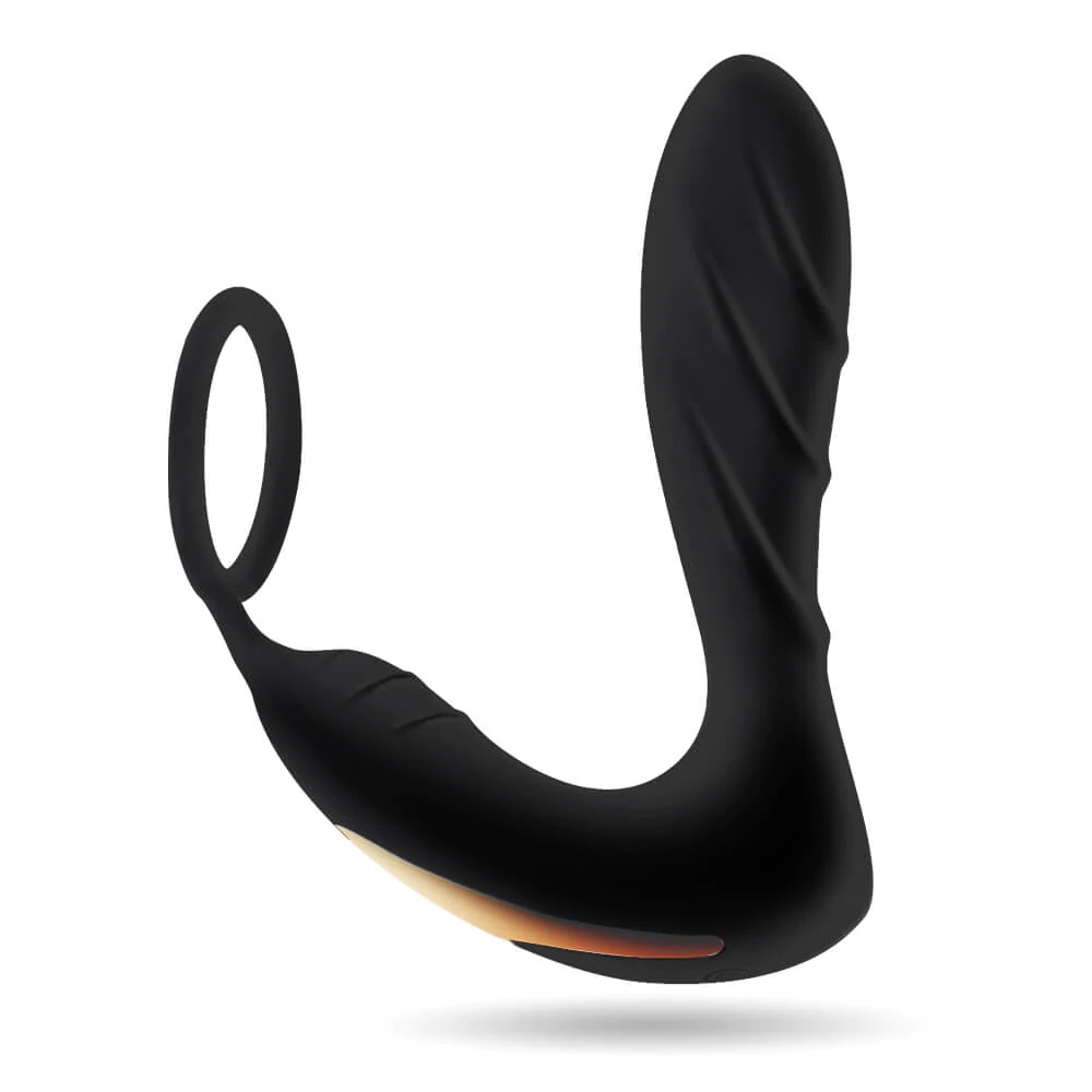 V Shark-Cock Ring Prostate Perineum Massager