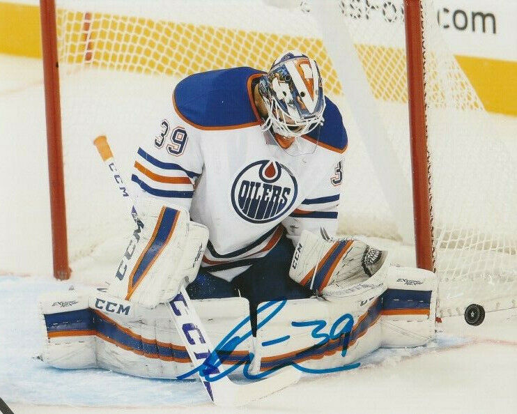 ANDERS NILSSON SIGNED EDMONTON OILERS GOALIE 8x10 Photo Poster painting #1 Autograph PROOF!