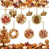 6 pi&egrave;ces de feuilles d&rsquo;automne, peinture en diamant maison, d&eacute;corations, d&eacute;corations, pendentifs