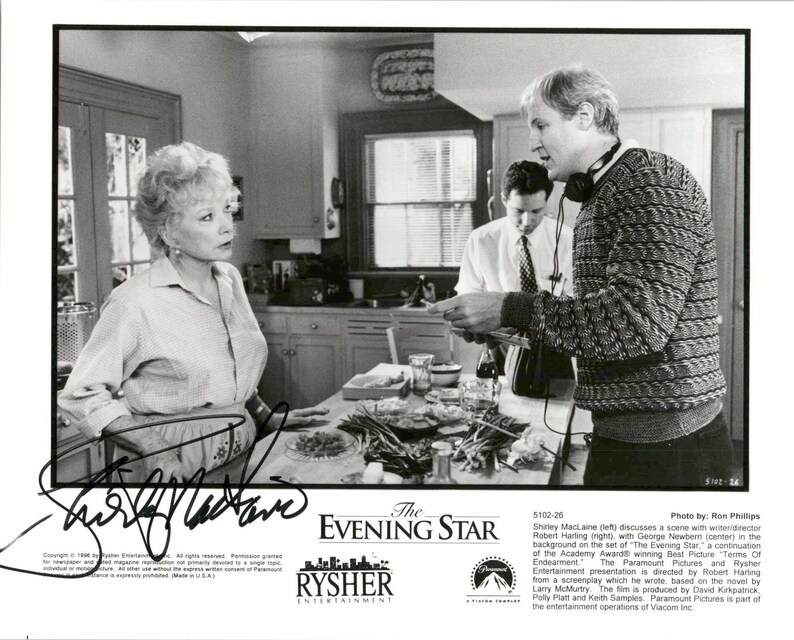 Shirley MacLaine Signed Autographed The Evening Star