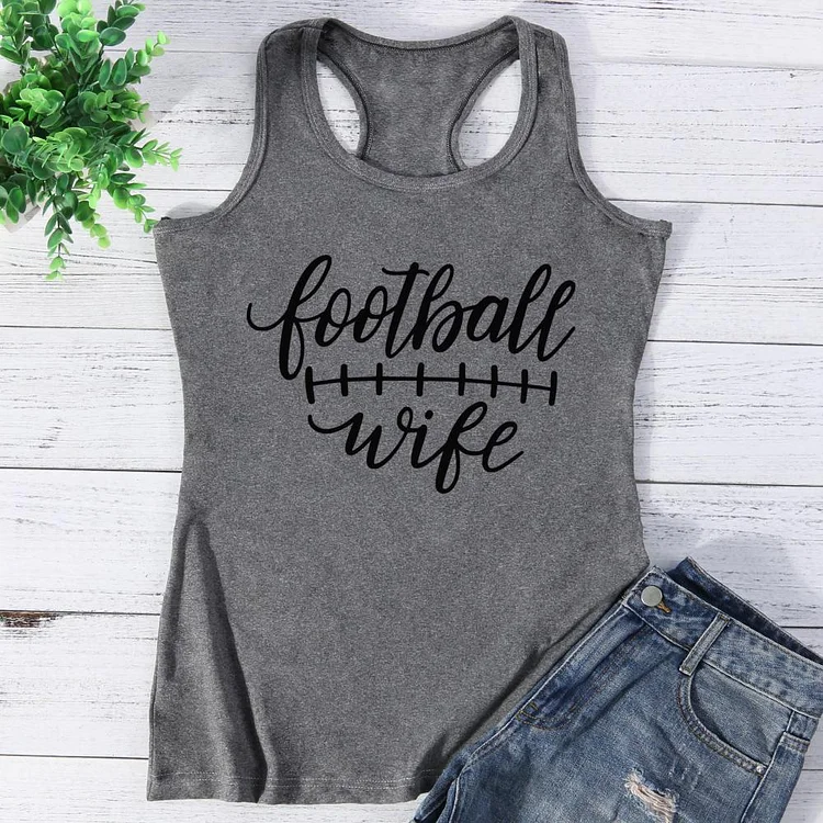 Football wife Vest Top-Annaletters