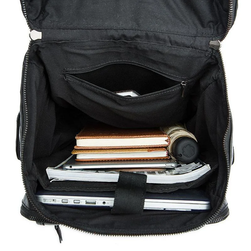 Leather Backpack Fashion School Bag Business Casual Computer Bag