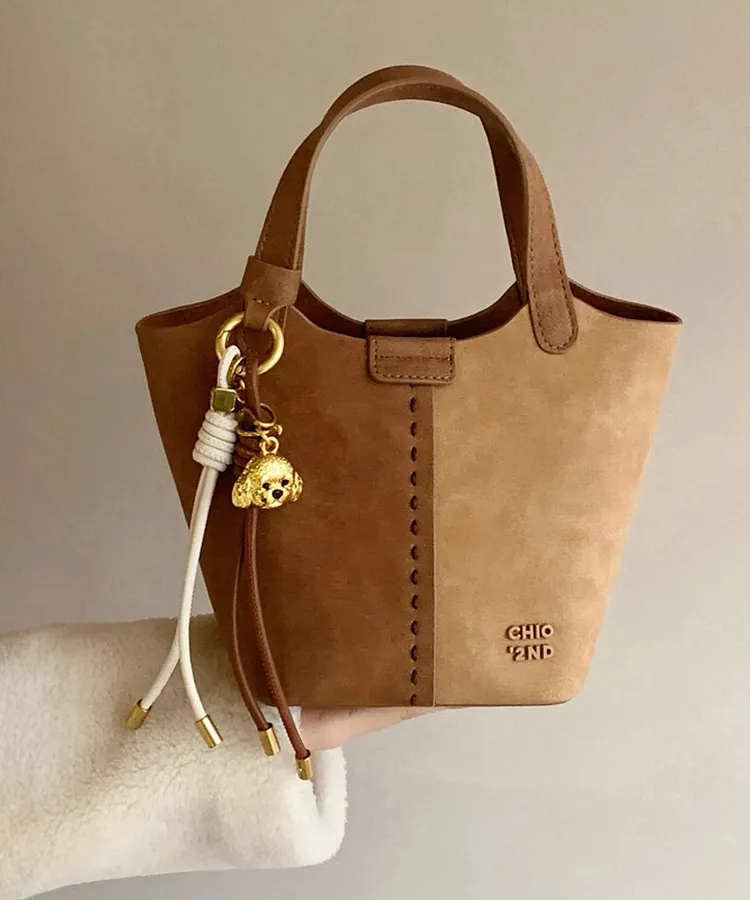 Fine Brown Patchwork Faux Leather Tote Handbag