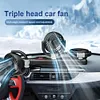 3 Head Electric Car Fan 2 Speeds Auto Air Circulation Fan for Home Desk Office