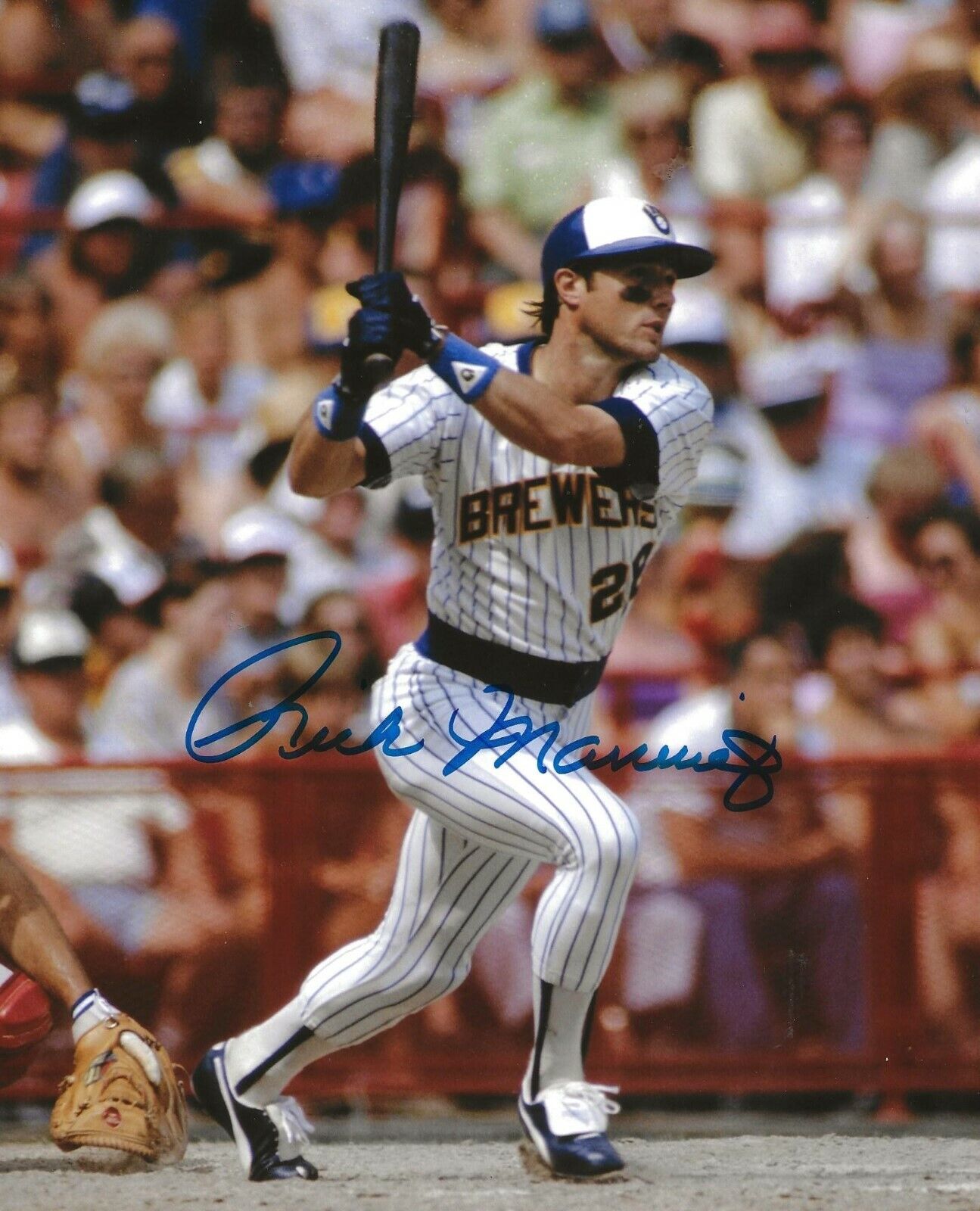 Rick Manning signed Milwaukee Brewers 8x10 Photo Poster painting autographed