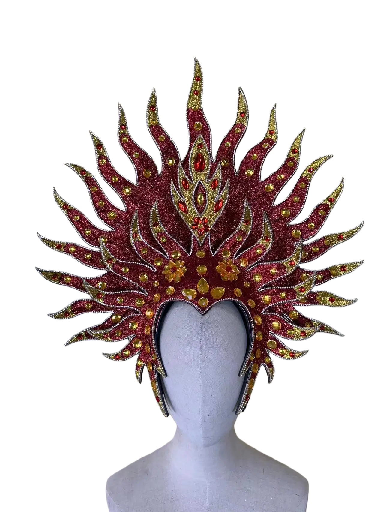 VCSHOES Feather headdress samba costume carnival halloween party bar performance hat makeup dance wings parade
