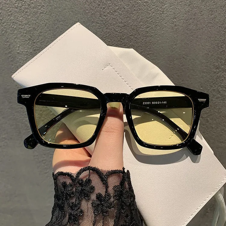 New Unisex Rectangle Vintage Sunglasses 2023 Design Retro Sun Glasses Female Lady Eyeglass Cat Eye Casual Goggles