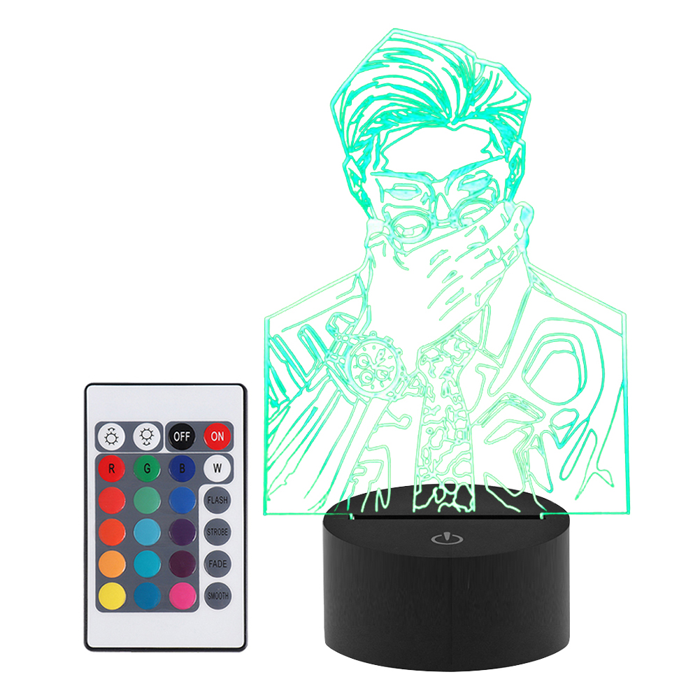 

LED Anime Figure Colorful Acrylic 3D Touch Remote Control-3D Night Light, 501 Original