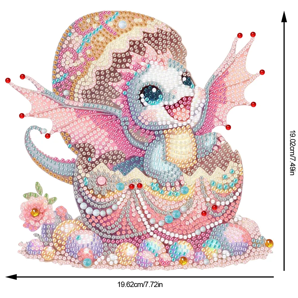 Single-Side Desktop Diamond Art Kits for Adults Beginner (Jewelry Baby Dragon)