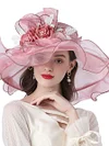 Women's Floral Bucket Hat Largr Brim Flower Decoration UV Protection Sun Hat