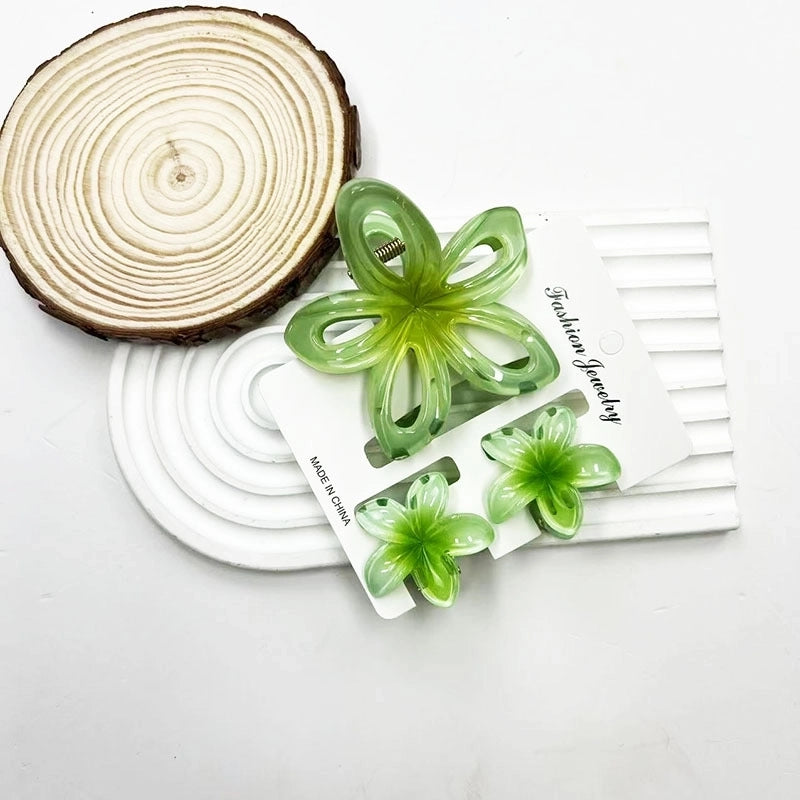 Vacation Modern Style Women’s Flower Resin Hair Claws