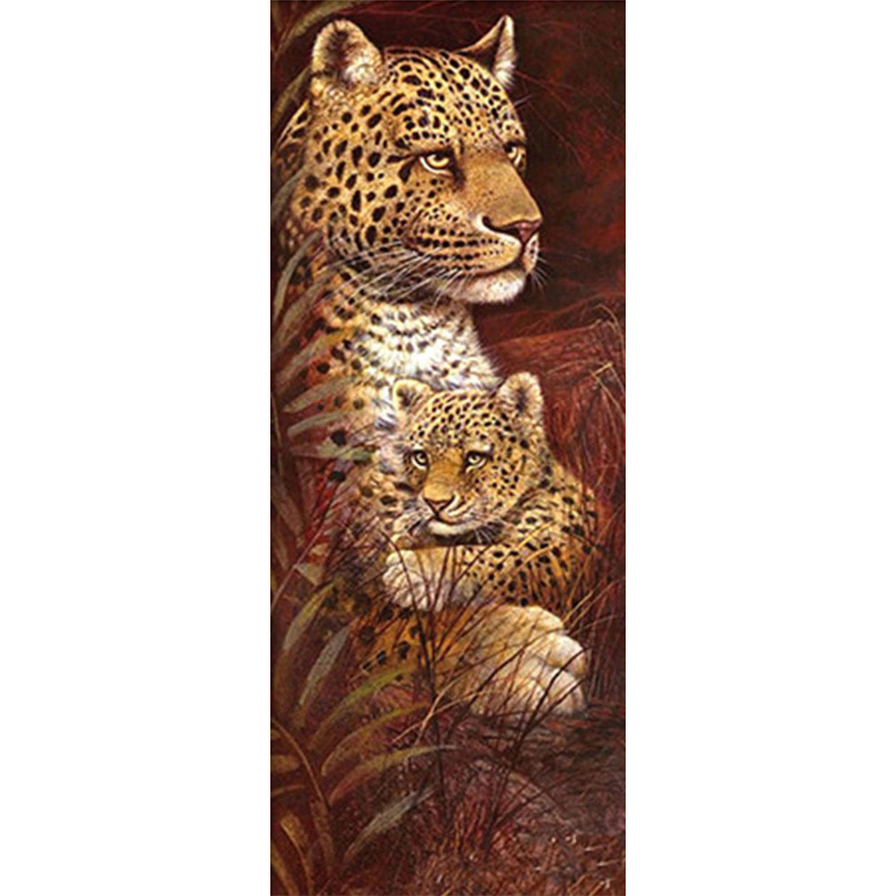 

Lion Mom and Son - Round Drill Diamond Painting - 20*50CM, 501 Original