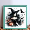 Witch Bat - 11CT Stamped Cross Stitch - 40*40cm - Halloween