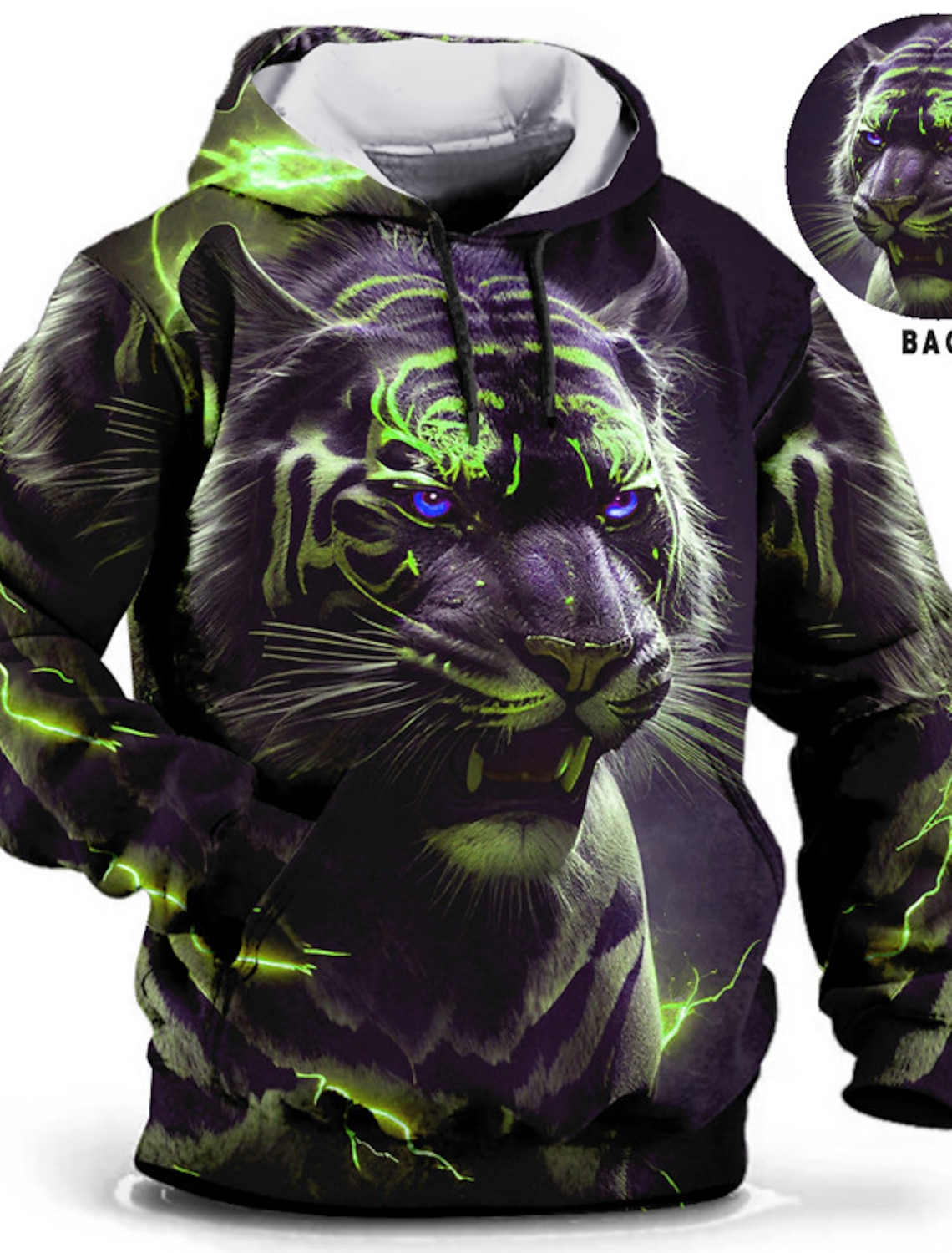 Destinybetclub New Graphic Lion Men's Fashion 3D Print Hoodie Streetwear Hoodies Long Sleeve Hooded Print Front Pocket Spring Hoodie Sweatshirt
