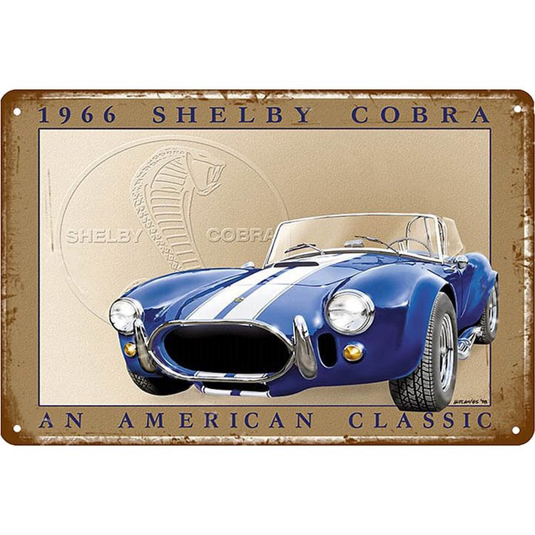 【20*30cm/30*40cm】1966 Shelby Cobra Car - Vintage Tin Signs/Wooden Signs