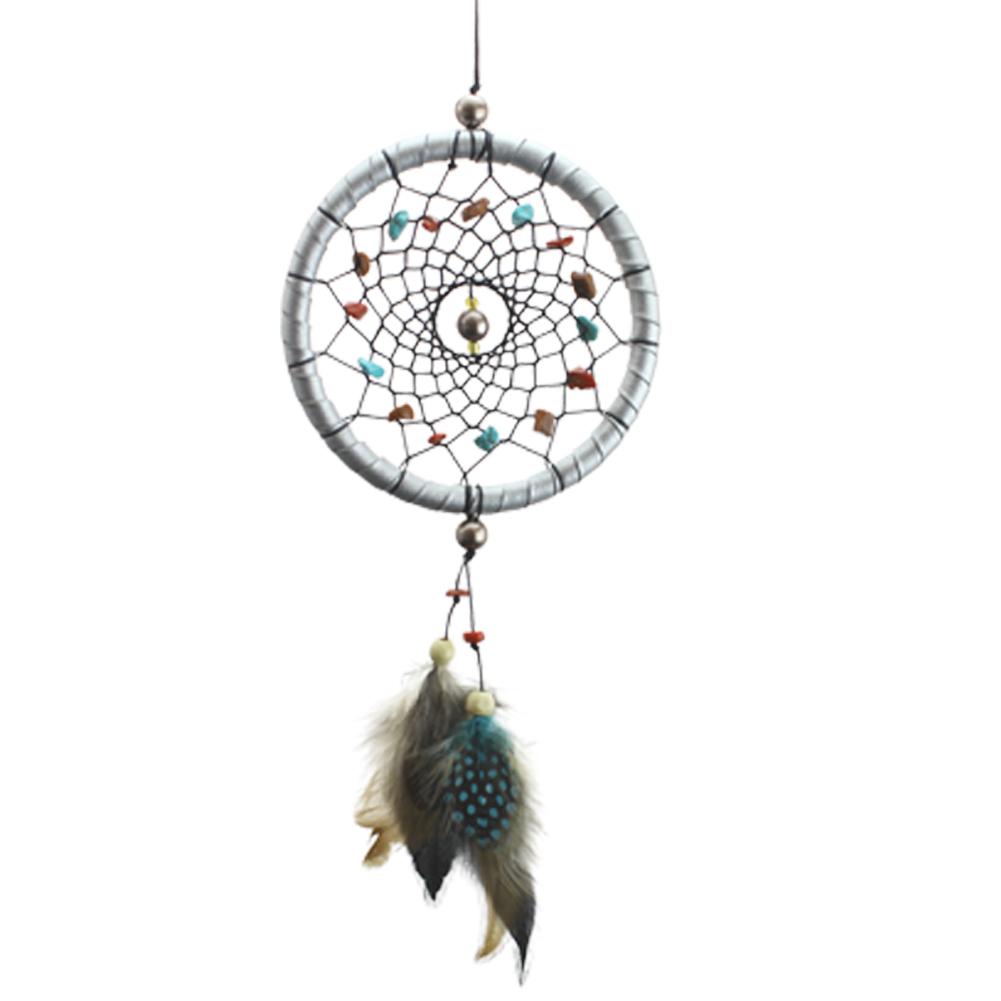 

Silver Dream Catcher Feathers Core Bead Dreamcatcher Wall Car Decoration, 501 Original